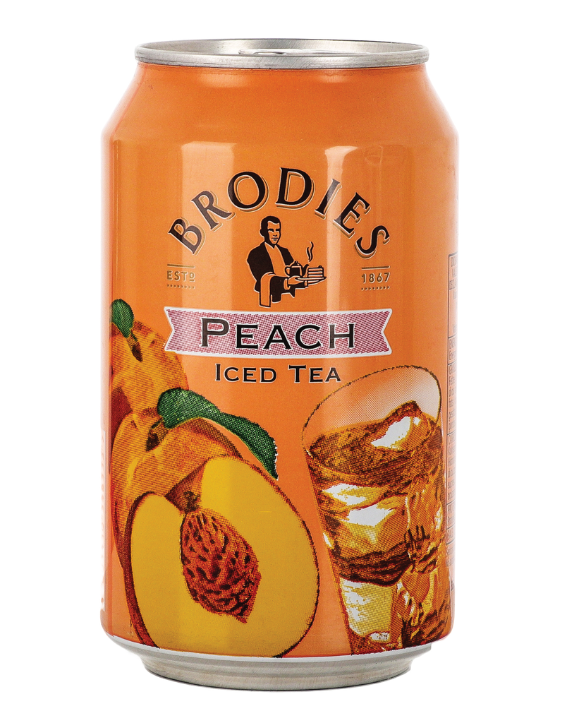 [10% OFF] Brodies Iced Tea - CAN Peach X 12 X 330ml | CN Foods